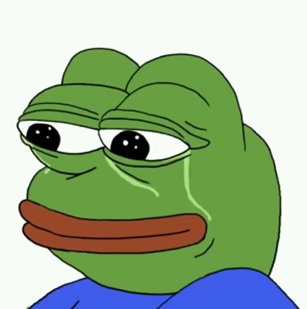 Meme frog sad​ 1