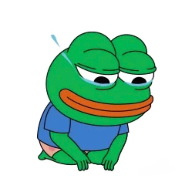 Meme frog sad​ 12