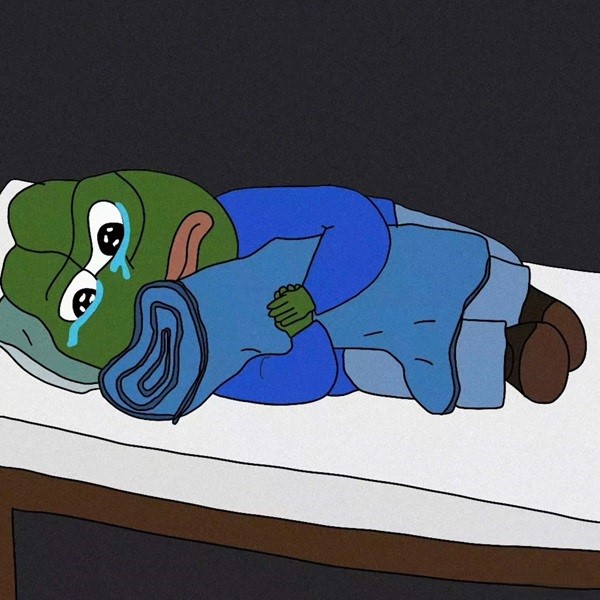 Meme frog sad​ 17