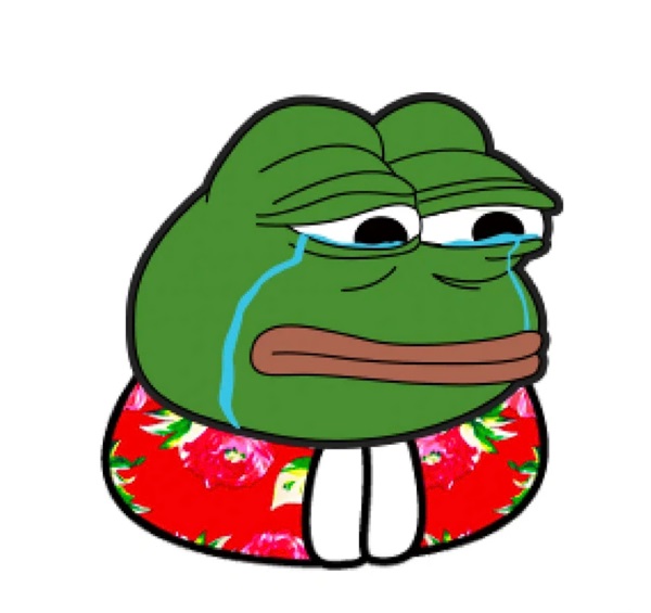 Meme frog sad​ 7