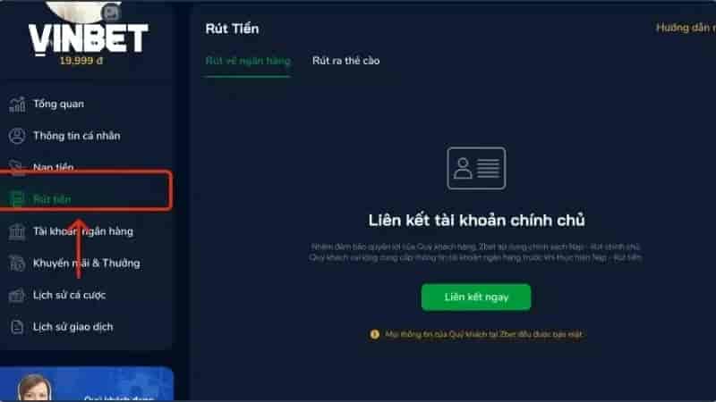 Hướng Dẫn Rút Tiền Vinbet Nhanh Chóng