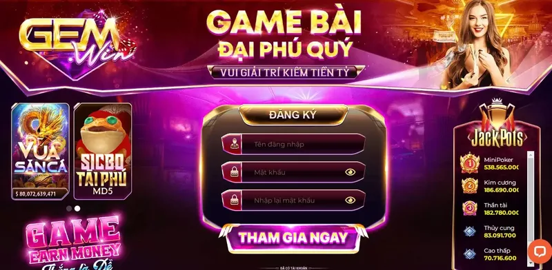Chương trình khuyến mãi hấp dẫn tại GEMWIN khi nạp tiền.